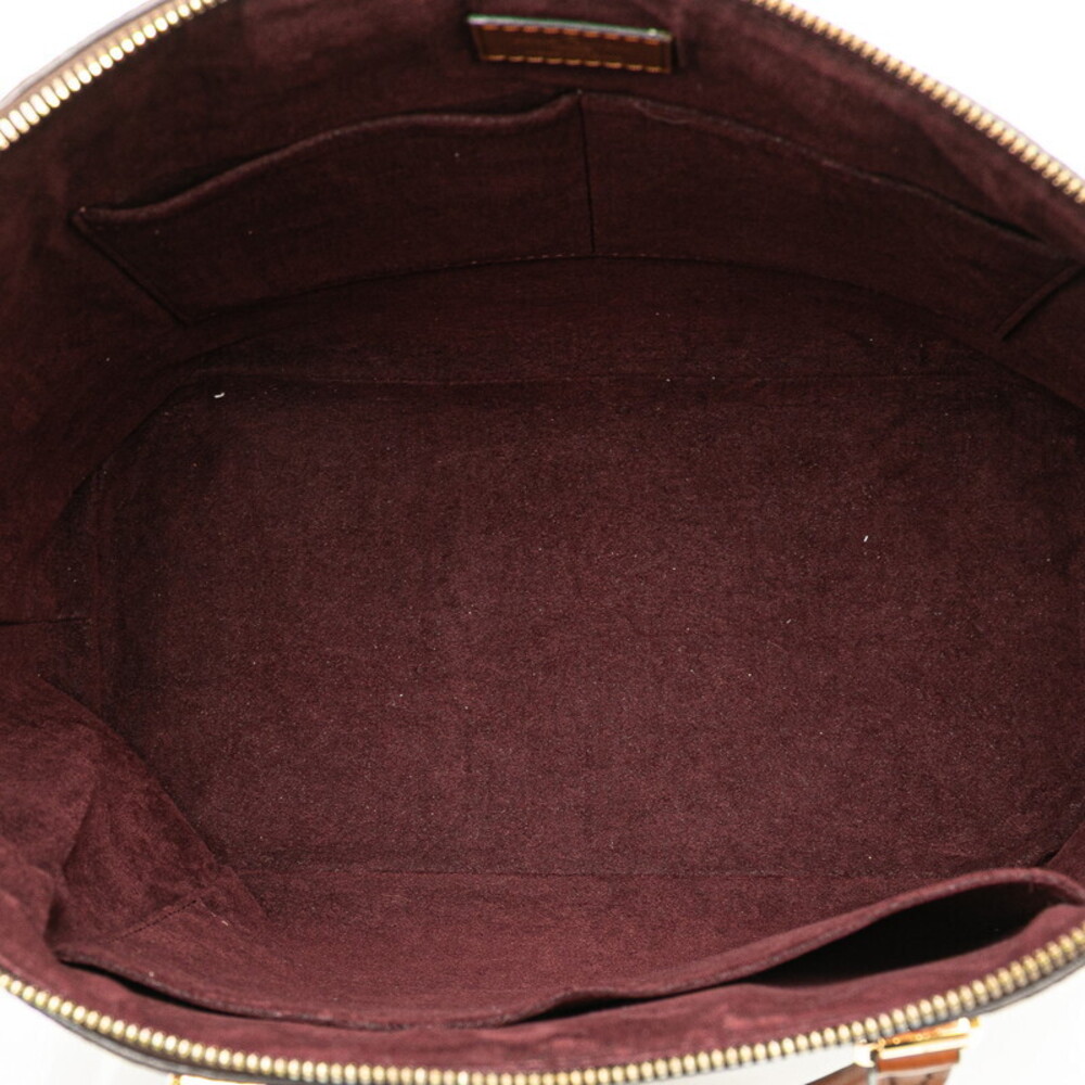 Louis Vuitton Damier Belmont Tote Shoulder Bag Ebene Brown Leather - Picture 4 of 9